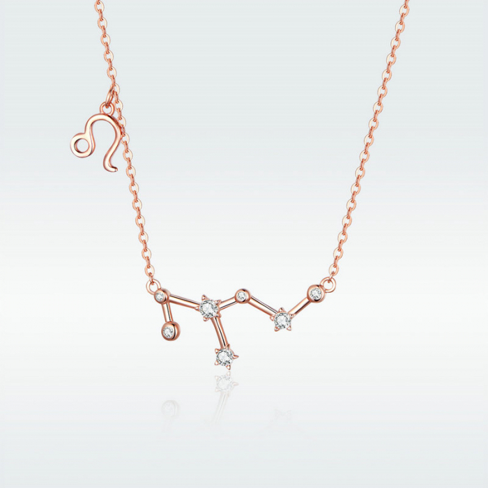 Colier argint Constelatia Leu placat cu aur roz [2]