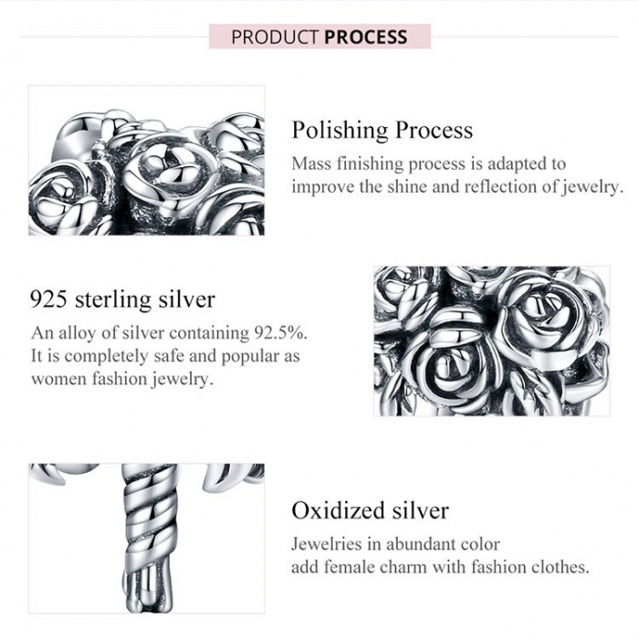 Talisman argint cu buchetul miresei [4]