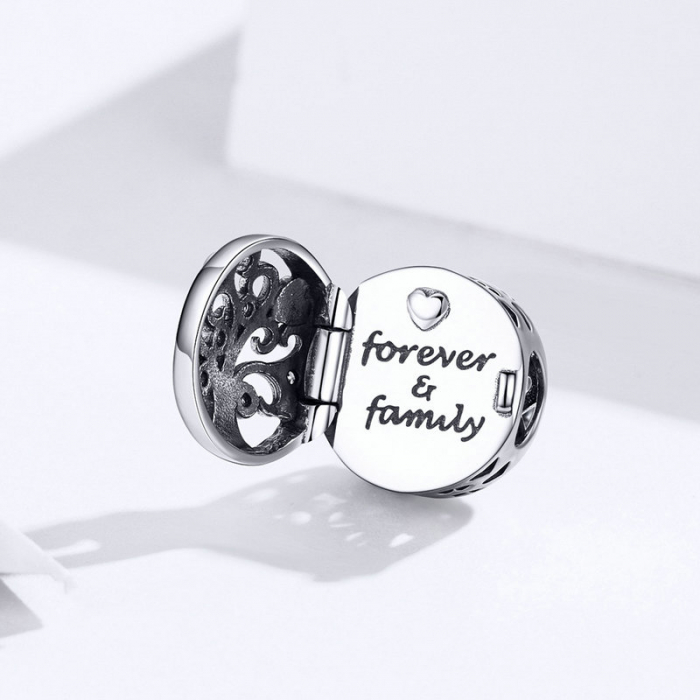 Talisman argint cu copacul vietii si Forever & Family [4]
