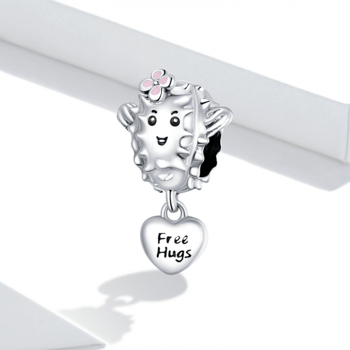 Talisman argint cu free hugs [4]