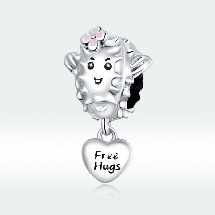 Talisman argint cu free hugs [5]