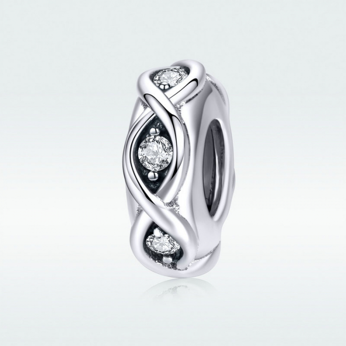Talisman argint cu infinit cu zirconii [6]
