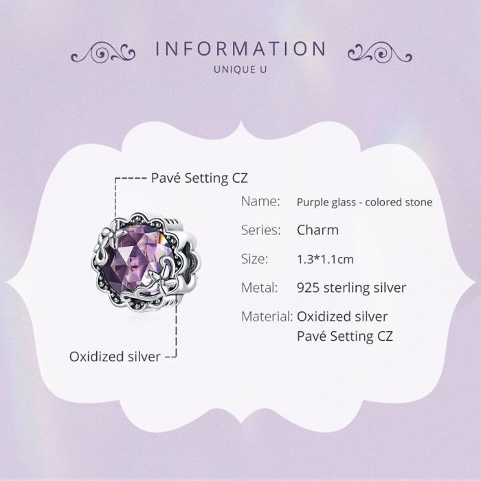 Talisman argint Flori de Ametist [6]