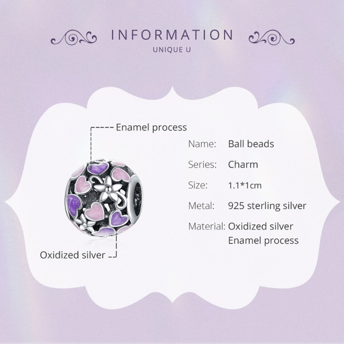 Talisman argint flori de dragoste [6]