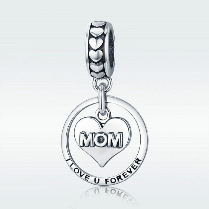 Talisman argint I Love U Forever Mom [6]
