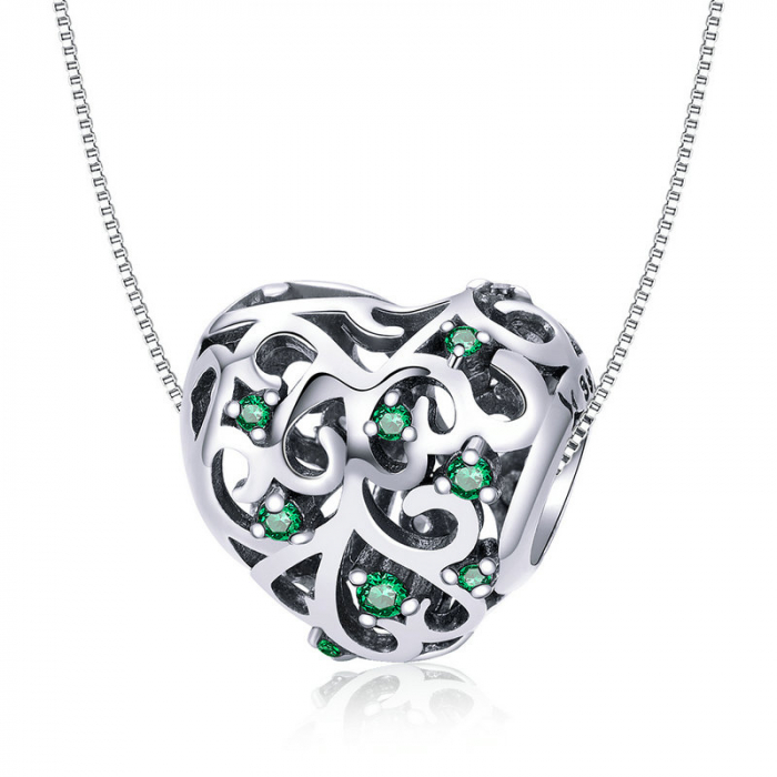 Talisman argint inima cu copacul vietii [6]