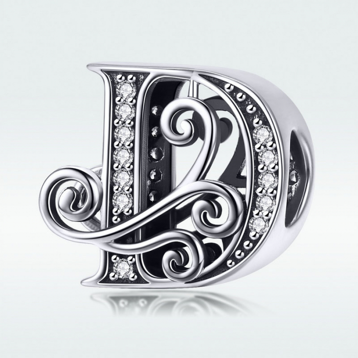 Talisman argint litera D [8]