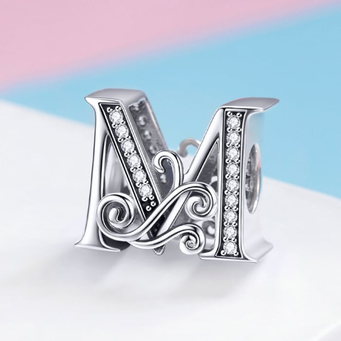 Talisman argint litera M [4]