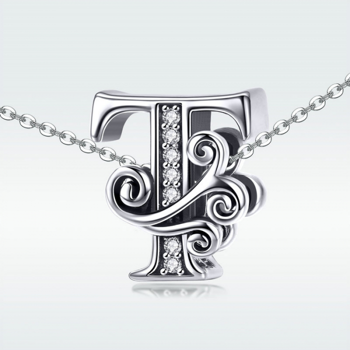 Talisman argint litera T [8]