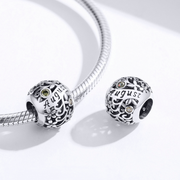 Talisman argint luna August cu zirconiu [4]
