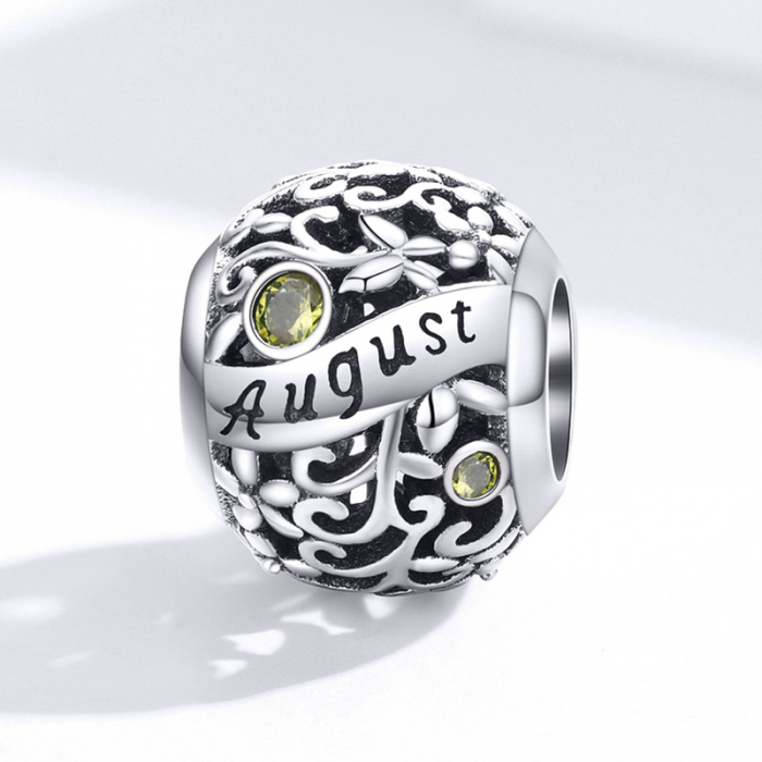 Talisman argint luna August cu zirconiu [5]
