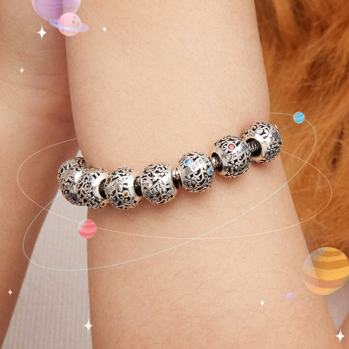 Talisman argint luna Februarie cu zirconiu [8]