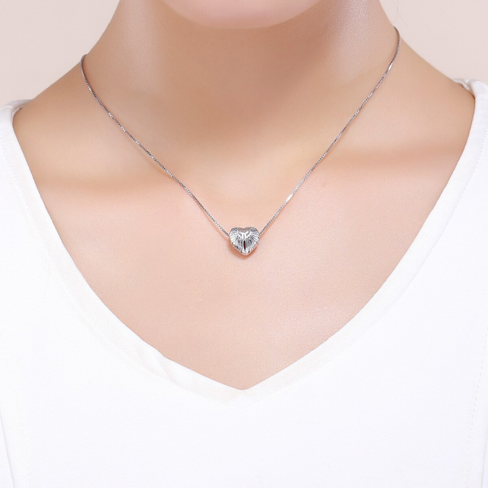 Talisman din argint 925 in forma de inima cu aripi de inger [7]