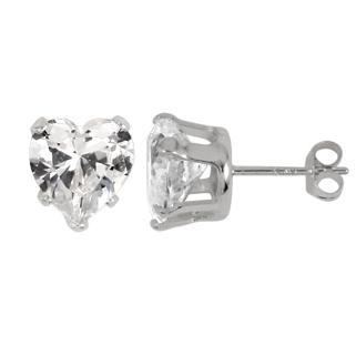 Cercei argint 925 cu inimioare de zirconiu 8 mm [0]