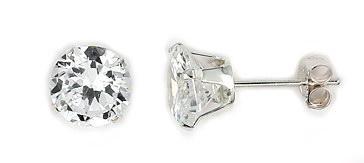 Cercei argint 925 fara nichel cu zirconiu 7 mm [0]