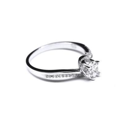 Inel elegant argint 925 rodiat cu zirconii [1]