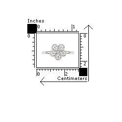 Inel floare din argint 925 rodiat si zirconii [2]