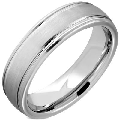 Inel tungsten cu aspect mat model verigheta [0]