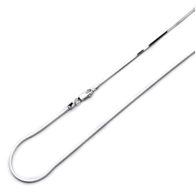 Lant argint 925 rodiat model sarpe multifatetat 45 cm [0]