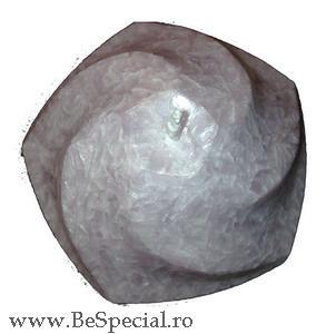 Lumanare naturala pentagon spiralat model marmorat