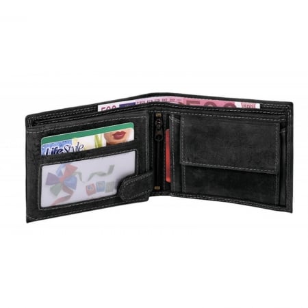 Portofel barbati din piele naturala Forever Young PORM610 Negru [1]
