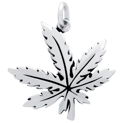 Pandantiv argint 925 frunza de marijuana [1]