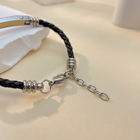 Bratara ajustabila piele si inox [7]