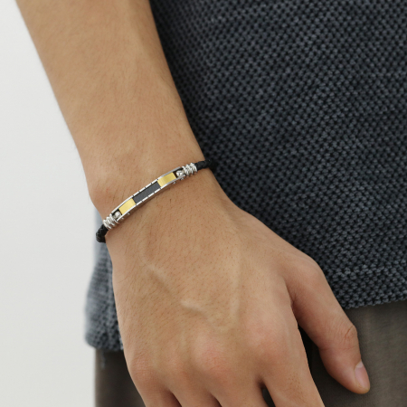 Bratara ajustabila piele si inox [4]