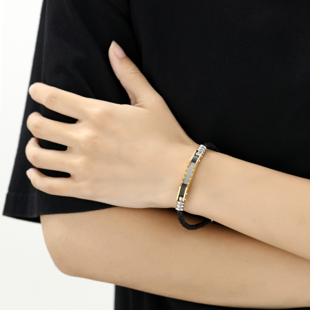 Bratara ajustabila piele si inox [10]