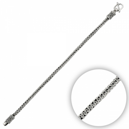 Bratara argint 925 cu model impletit Bali BTU0065 [1]