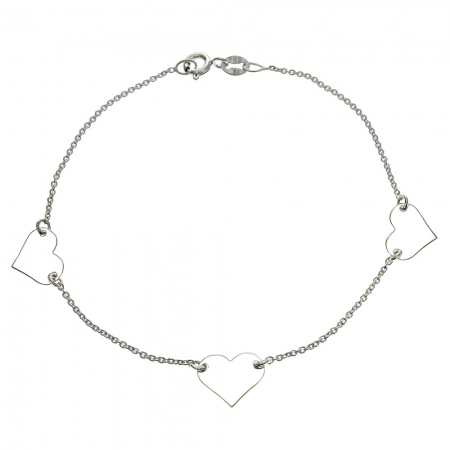 Bratara argint 925 cu trei inimioare BSX0263 [0]