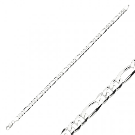Bratara argint 925 Figaro, Latime: 5,40 mm - BTU0146 [1]