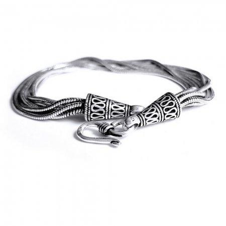 Bratara argint 925 manunchi de lantisoare cu conuri  , Leila [0]