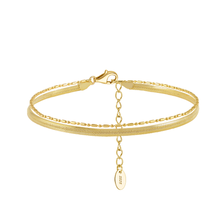 Bratara argint 925 placata cu aur 14K