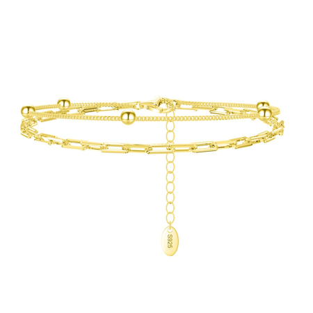Bratara argint 925 placata cu aur 14K