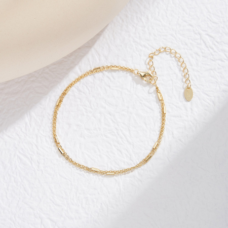 Bratara argint 925 placata cu aur 14K [2]