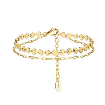 Bratara argint 925 placata cu aur 14K