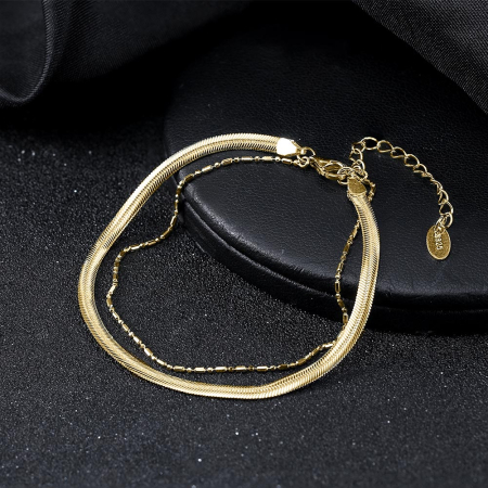 Bratara argint 925 placata cu aur 14K [2]