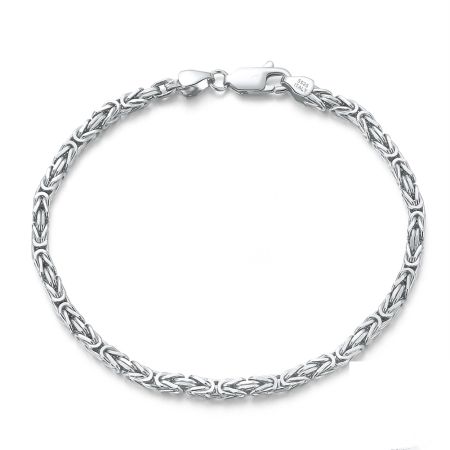 Bratara Bali din argint 925 placata cu rodiu, 21, 5 cm, 2,5 mm, UNISEX