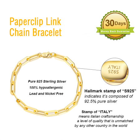 Bratara argint 925 placata cu aur 14K, 20 cm, 4,5 mm, tip agrafa, UNISEX [4]