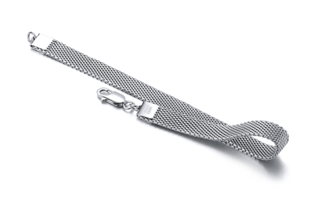 Bratara argint 925 placata cu rodiu, 20 cm, 7 mm [8]