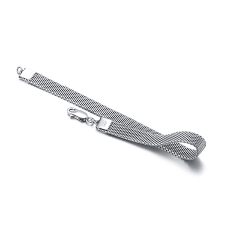 Bratara argint 925 placata cu rodiu, 20 cm, 7 mm [3]