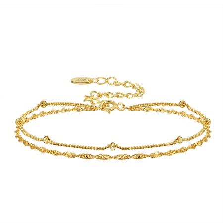 Bratara argint 925 dubla placata cu aur 14K
