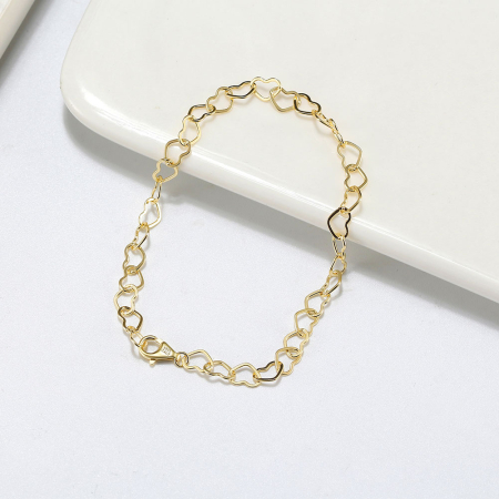 Bratara argint 925 placata cu aur 14K, 19 cm, 5 mm [3]
