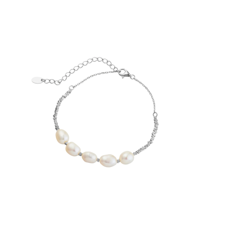 Bratara argint 925 placata cu rodiu cu perle naturale