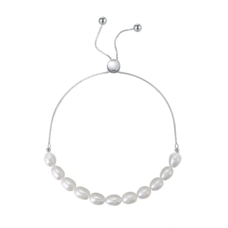 Bratara argint 925 placata cu rodiu cu perle naturale