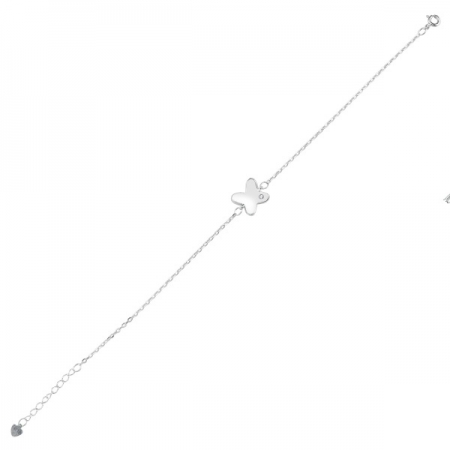 Bratara argint 925 rodiat cu fluturas si zirconii albe - Be Nature BTU0090 [0]