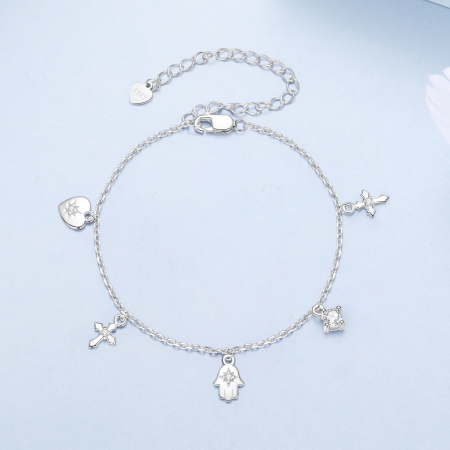 Bratara argint amuleta [4]