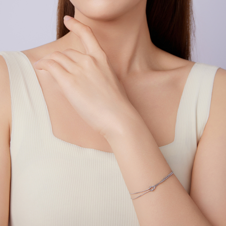 Bratara argint cu 2 lanturi [9]