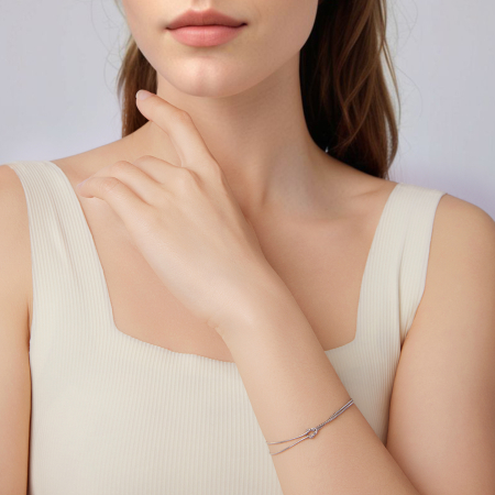 Bratara argint cu 2 lanturi [7]